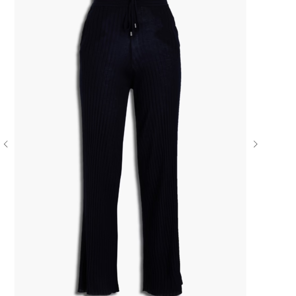 Ribbed Silk and Cashmere-blend Wide-leg Pants from N.PEAL